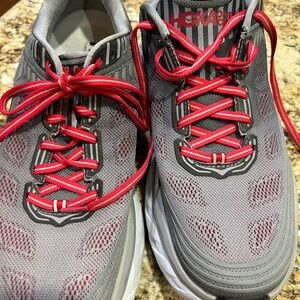 Hoka One One Gray and Red Shoes Men’s!!